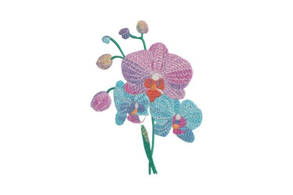 Bouquet Orchid: Elegant Embroidery for Meaningful Gifts