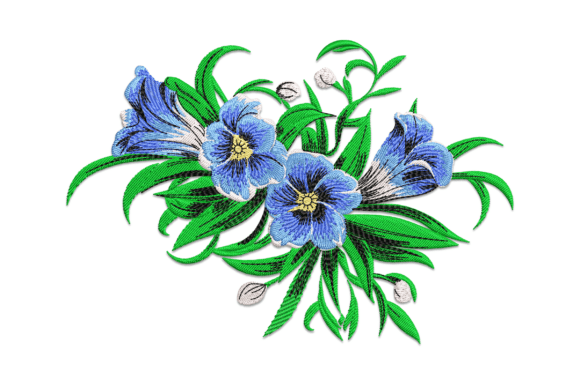 Gentian Flowers: A Charming Embroidery Design for Meaningful Gifts