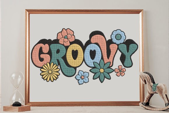 Groovy Flower: A Hand-Embroidered Heart for Personalized Gifts