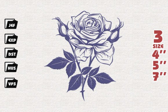 Rose, Flower Embroidery: A Thoughtful Choice for Personalized Gifts