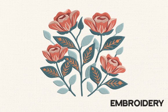 Roses Flowers Embroidery Design Review